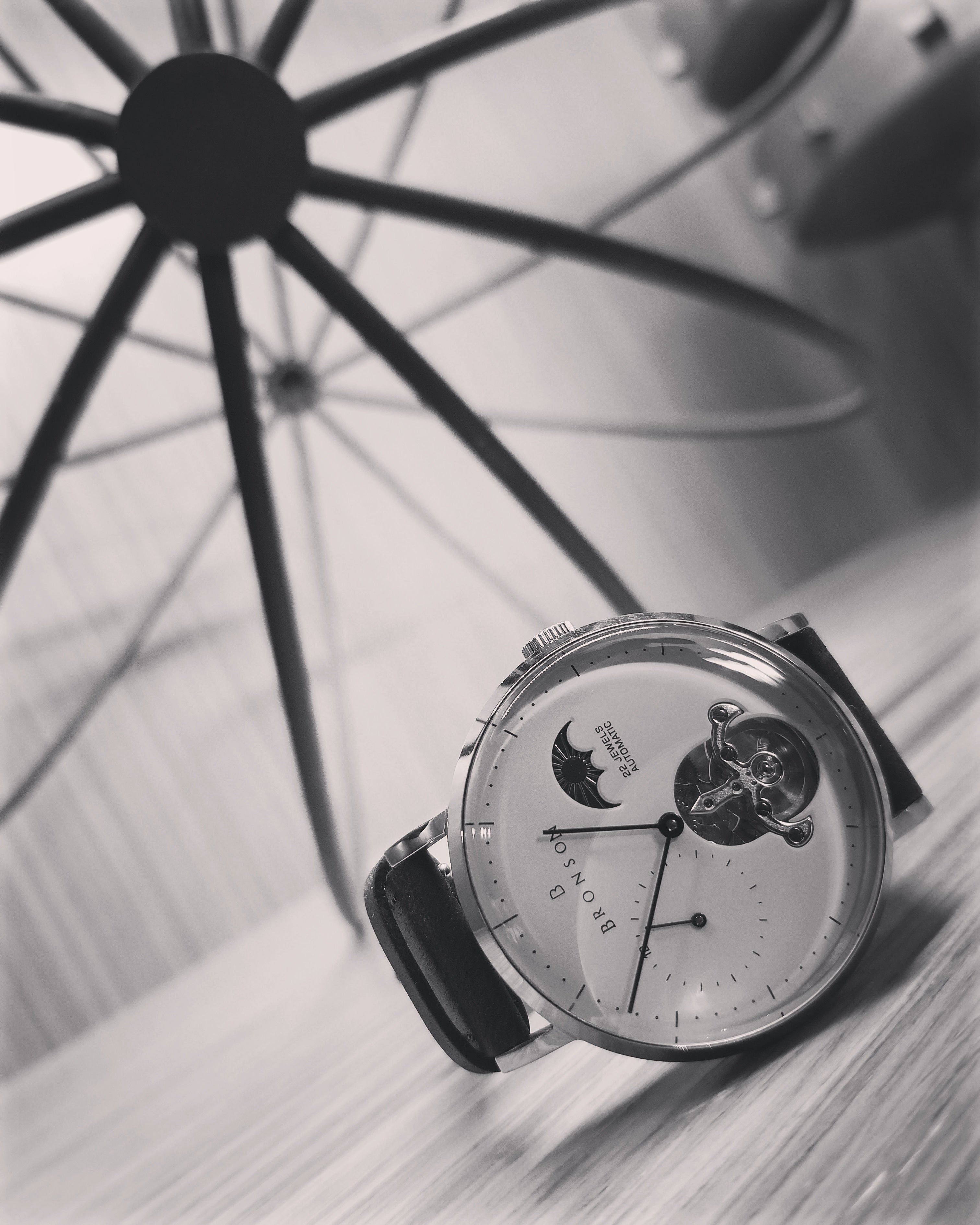 Obsidian Leather Strap
