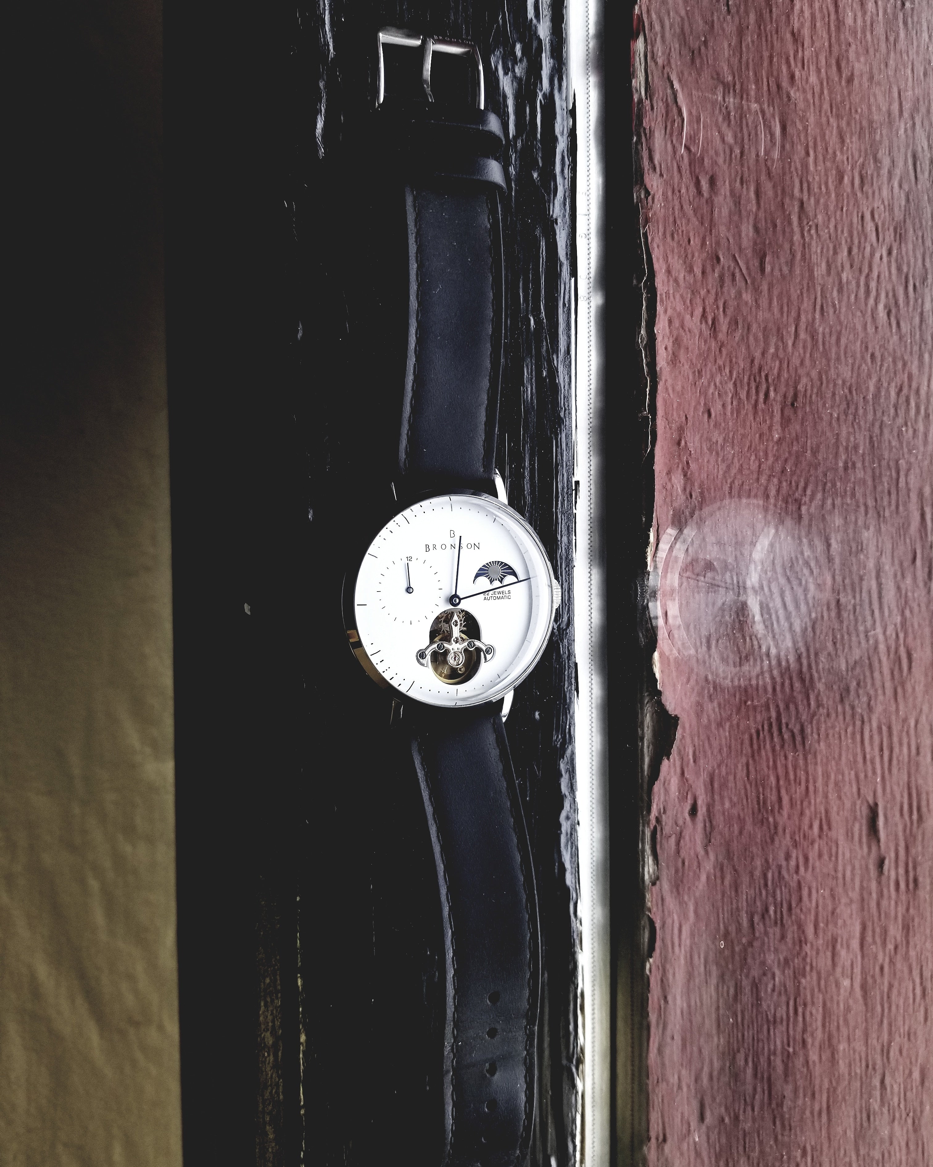 Obsidian Leather Strap